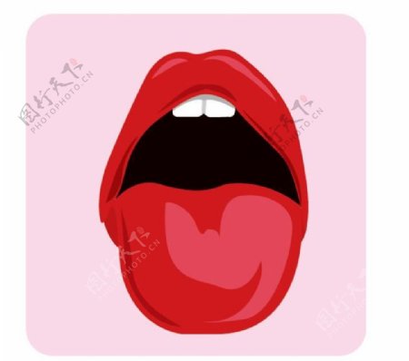 伸出舌头