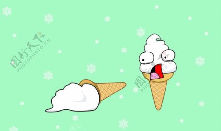 冰淇淋卡通可爱壁纸