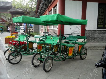 旅游观光绿棚自行车