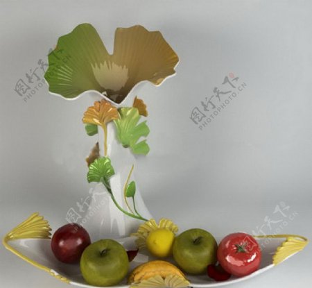 水果花瓶模型