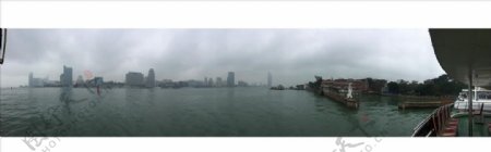 厦门岛阴天照全景