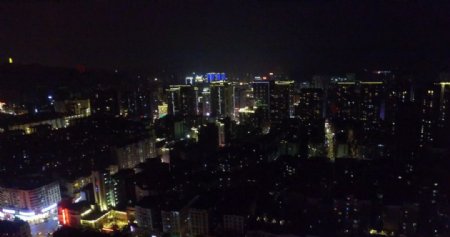 城市夜景航拍