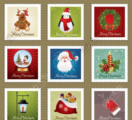 圣诞节邮票
