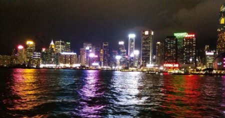 维多利亚海港夜景