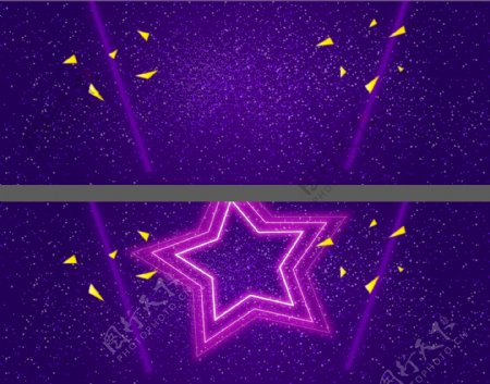 星星紫色背景