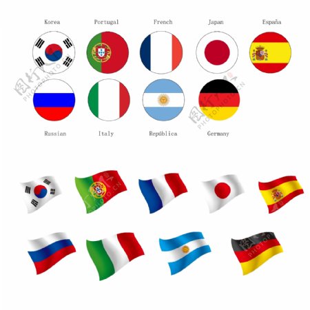 各个国家的旗帜