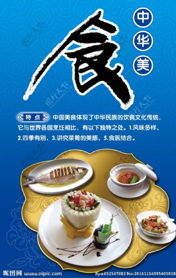 中国各式美食宣传海报