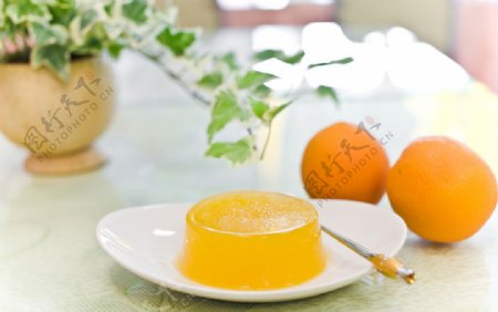 柳橙水果布丁