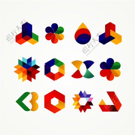 几何logo设计图片