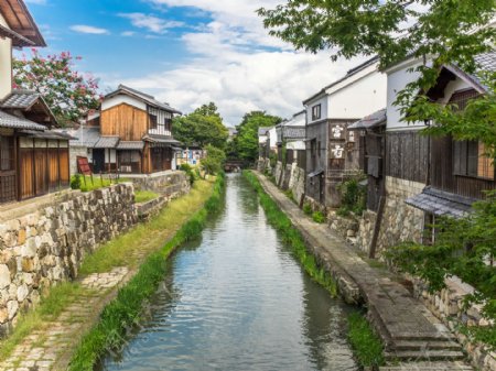美丽日本小镇风景图片