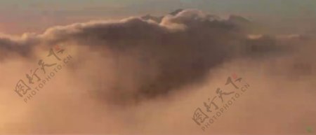 云层之上拍摄云烟翻滚自然风光美景高清实拍视频素材