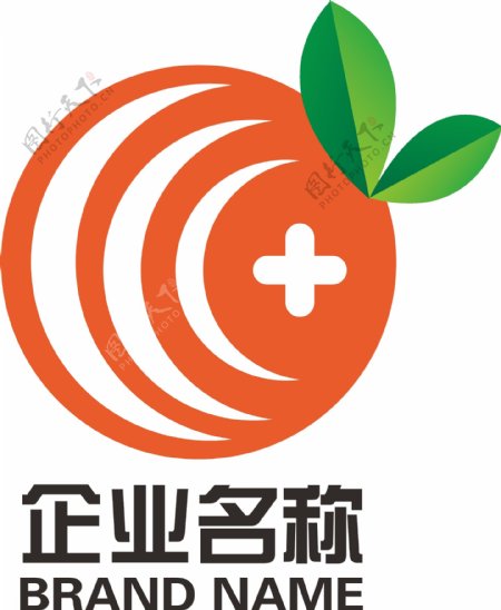 桔子标志设计logo