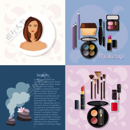 女性化妆品插画
