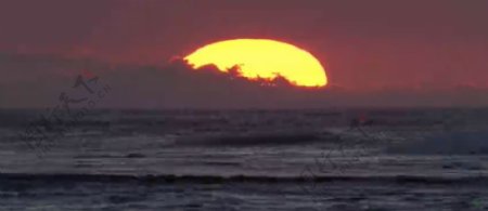 日落水边特写标清实拍视频素材