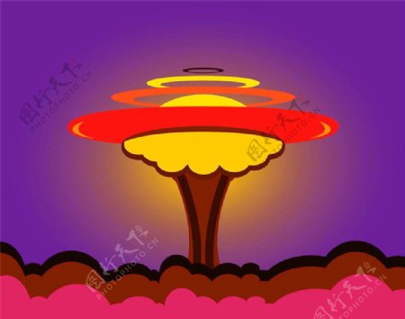 爆炸蘑菇云漫画图片