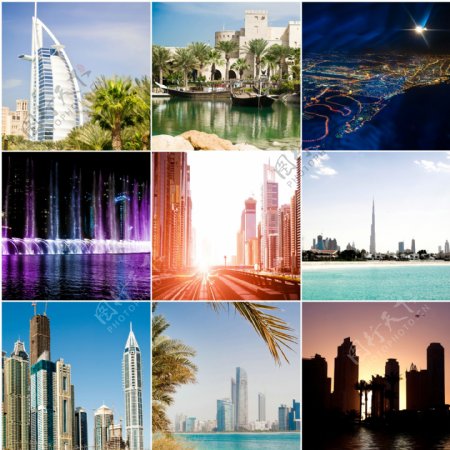 各种迪拜风景图片