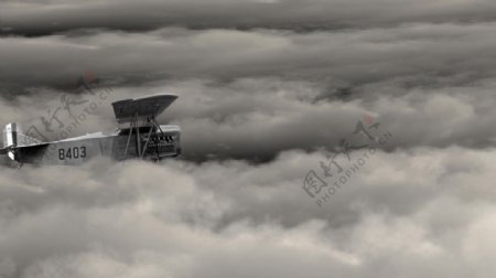 云朵飞机视频素材