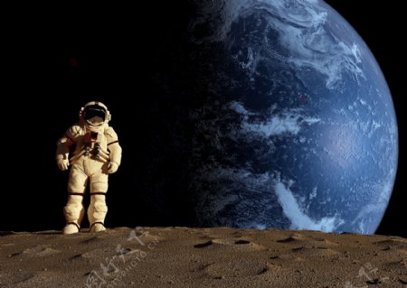 月球上的宇航员图片
