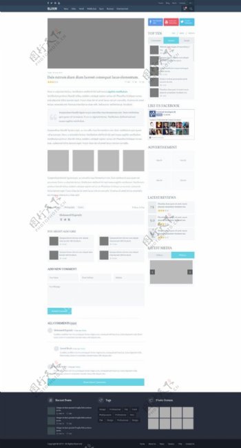 UI企业站分页博客制作样式