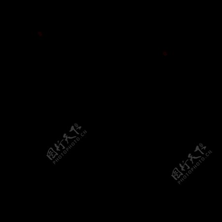 黑色圆形曼陀罗花纹免抠png透明图层素材