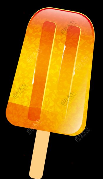 橙色冰淇淋免抠png透明图层素材