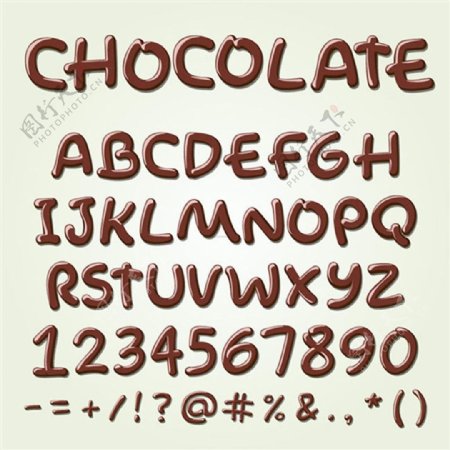 巧克力字母与数字