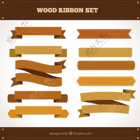 平面设计中的木制标志