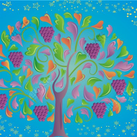 精美创意爱心果树装饰画
