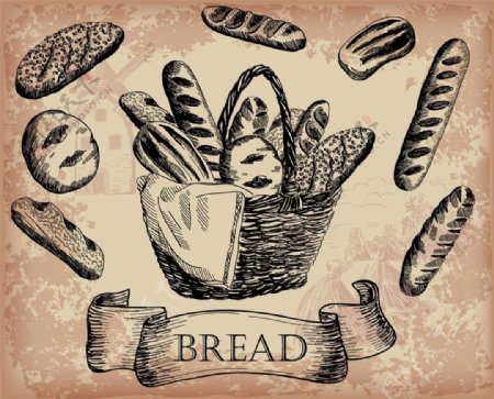 手绘面包图片4