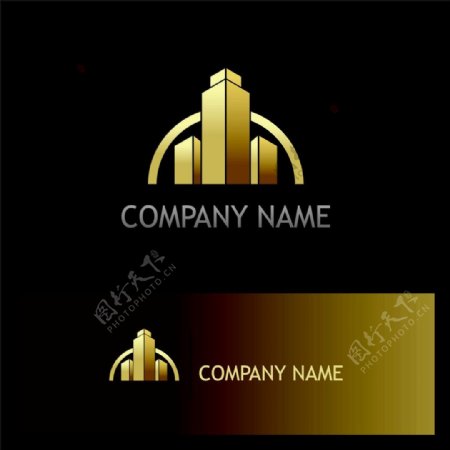 金色楼房logo图片
