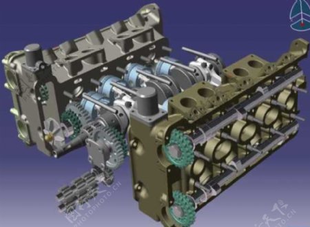 托马索F1赛车发动机机械模型