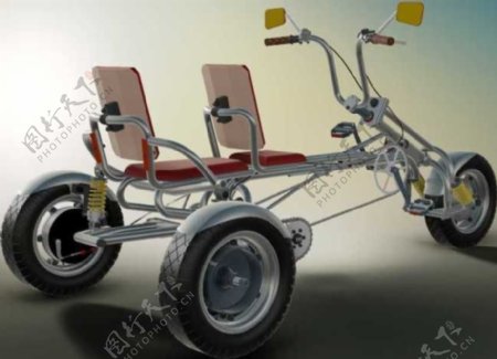 三轮代步车机械模型