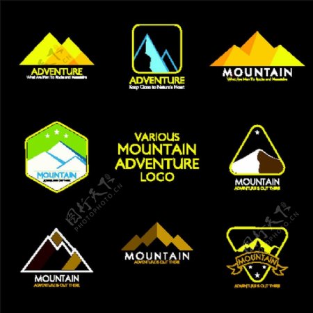 彩色山峰logo图片