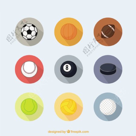 平面设计中运动球的收集