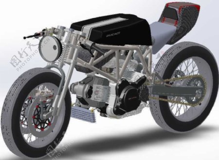 摩托车机械模型