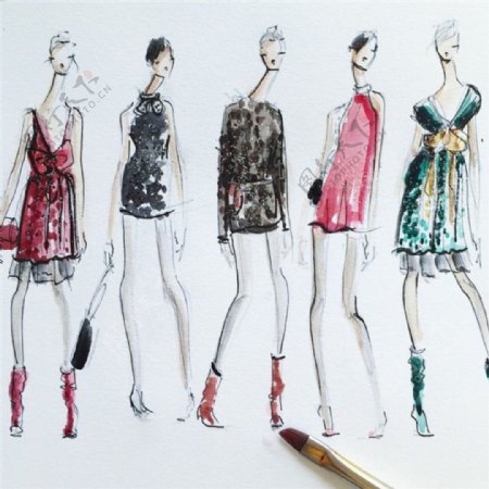 5款时尚女装设计图