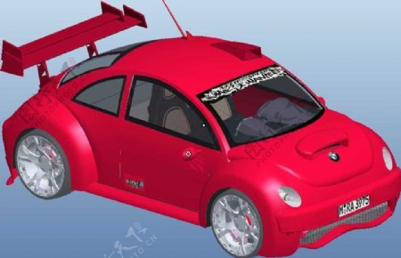 宝马甲壳虫汽车机械模型