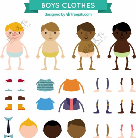 男孩衣服的收集