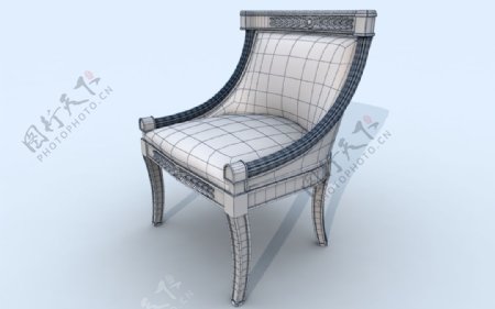 欧式座椅模型