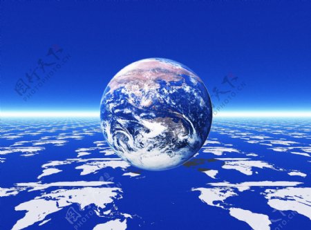 一个地球模型和世界地图图片