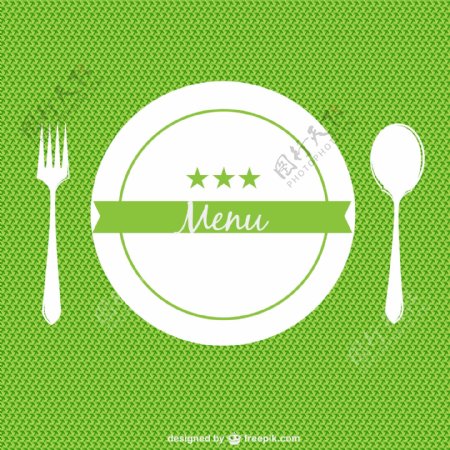 绿色餐厅菜单背景
