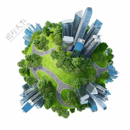 地球城市环保绿化图片
