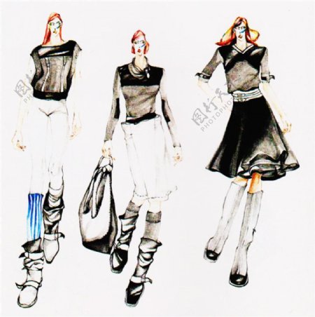3款潮流女装设计图