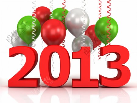 2013新年字与气球