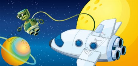 创意宇航宇宙主题卡通矢量素材