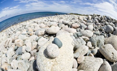 海岸石头自然风景图片