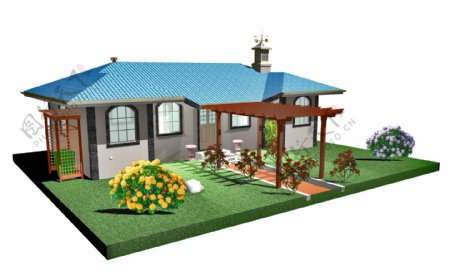 3D房子模型设计图片