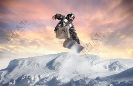 户外滑雪运动图片