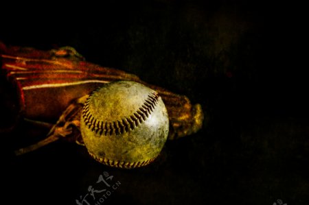 棒球手套摄影