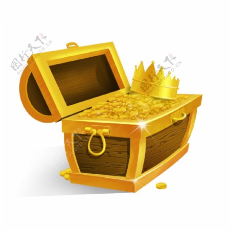 金币宝箱藏宝箱PSD